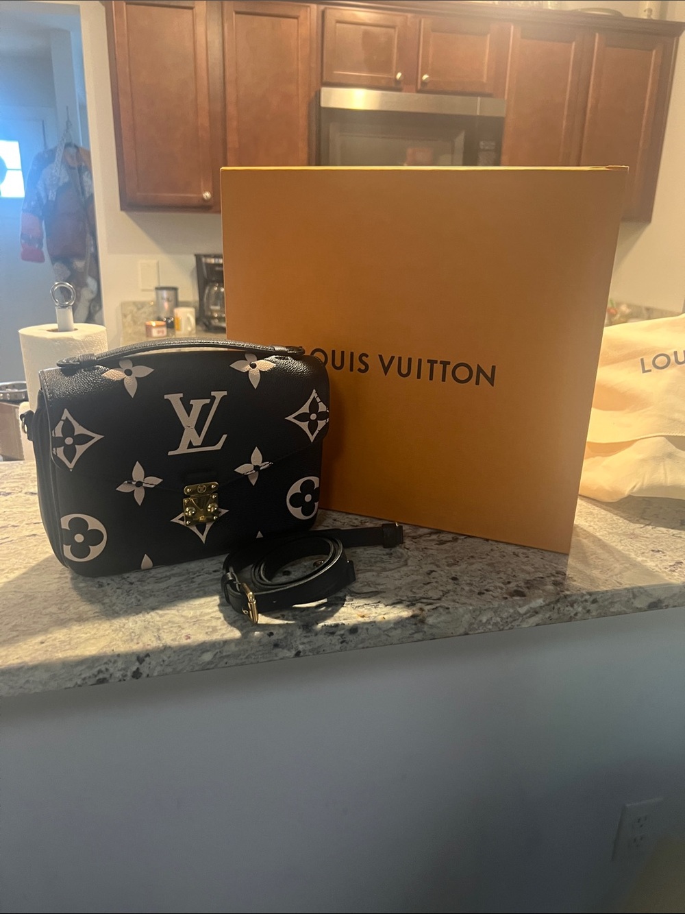 Louis Vuitton Black & White Monogram Box Crossbody Bag - Picture 3 of 8